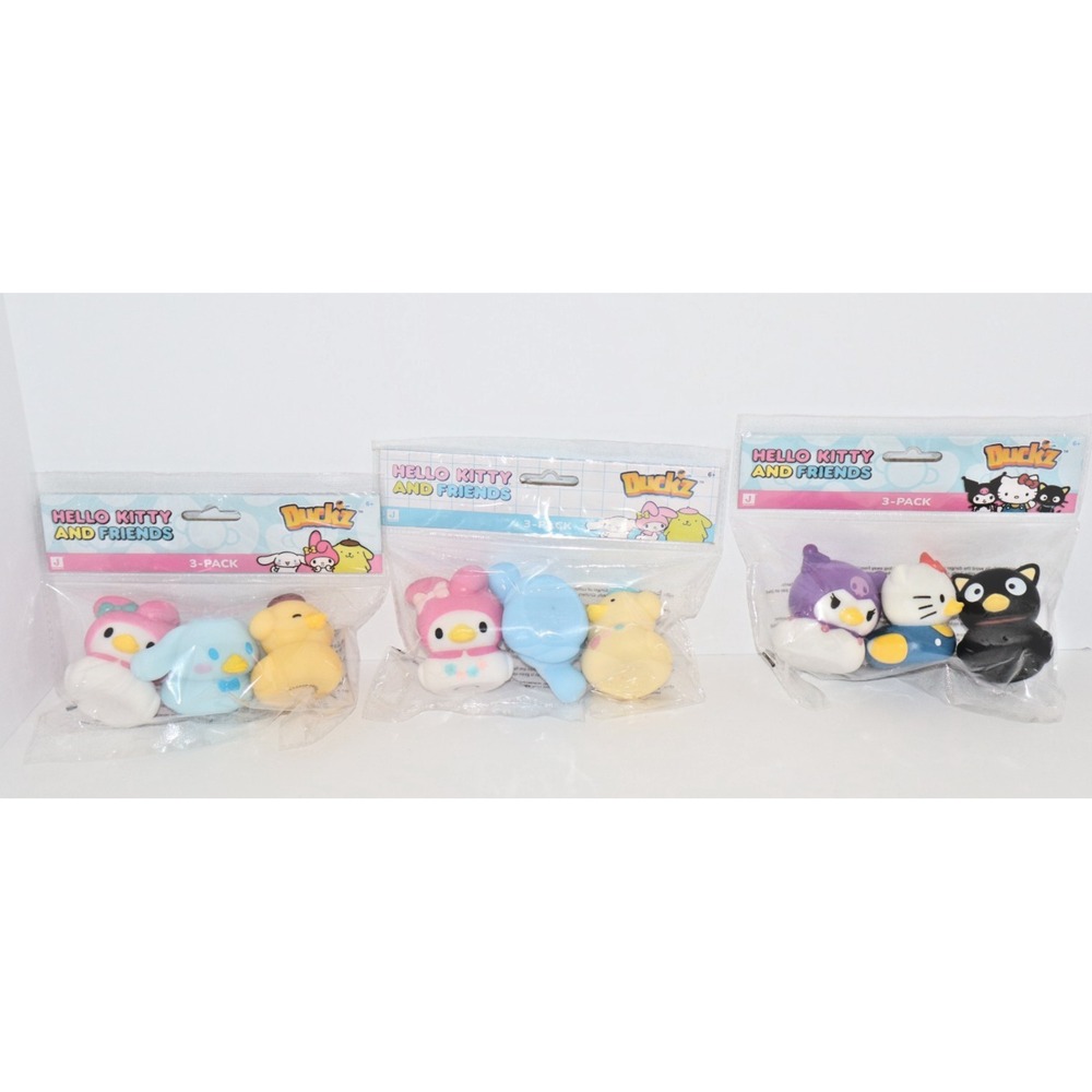 DuckZ HELLO KITTY & FRIENDS Rubber Ducks Cruise Gift Set of 9 NEW